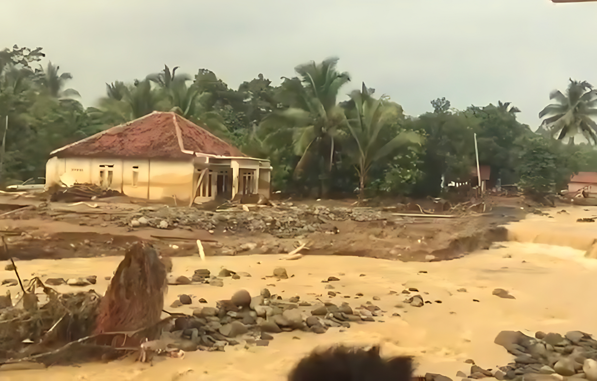 Kawasan Jasinga, Kabupaten Bogor saat diterjang banjir.