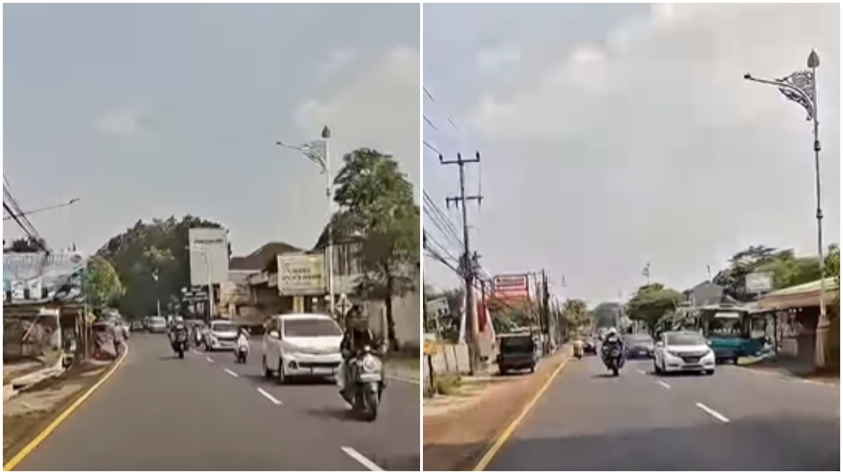 Salah satu jalan provinsi di wilayah Cirebon, Jawa Barat.