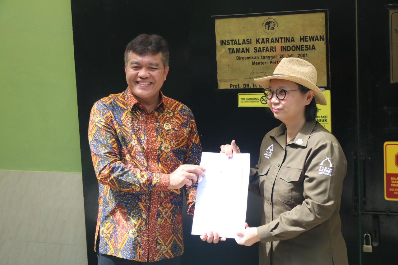 Badan Karantina Indonesia menetapkan Instalasi Karantina Hewan Pasca Masuk milik PT Taman Safari Indonesia di Taman Safari Bogor, Selasa 30 Desember 2025.