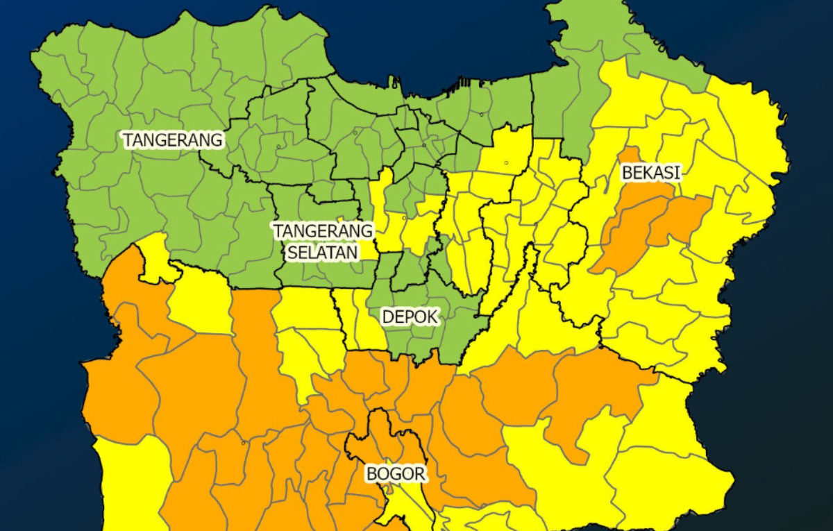 Prakiraan cuaca Jabodetabek, Selasa 30 Desember 2025.