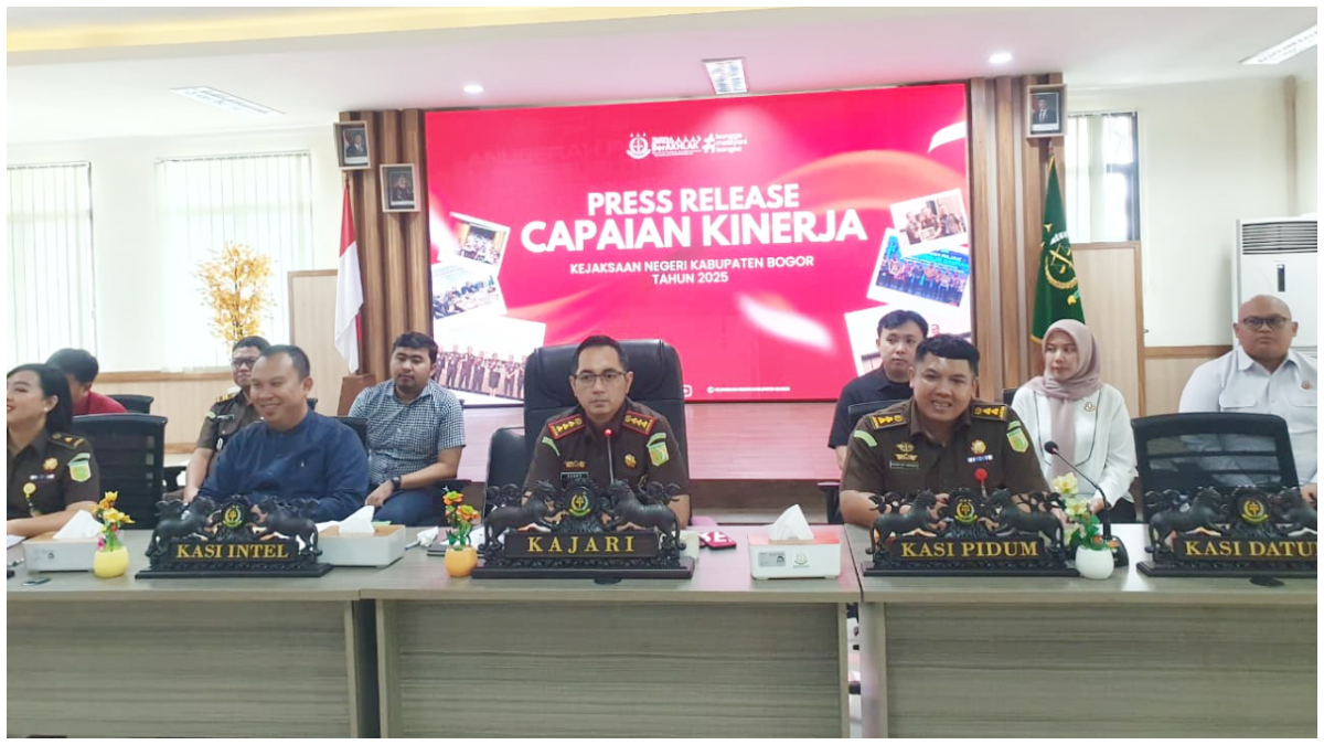 Kejari Kabupaten Bogor saat merilis capaian kinerja tahun 2025.