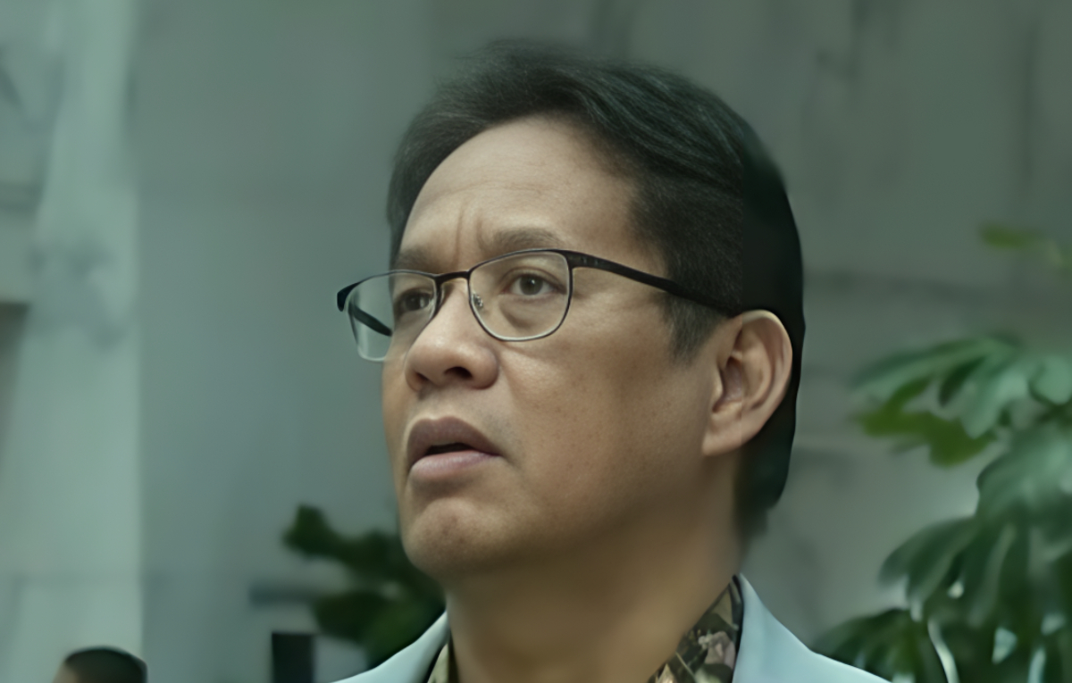 Menkeu, Purbaya Yudhi Sadewa saat memberikan keterangan kepada para wartawan.