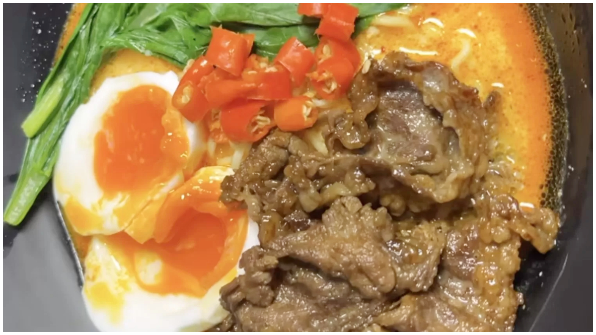 Menu Praktis Mi Ayam Bawang Creamy Pedas dari Instagram @dindaa_manurung