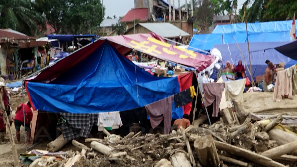 Salah satu kondisi pengungsian korban banjir di Kabupaten Aceh Tamiang, Provinsi Aceh.