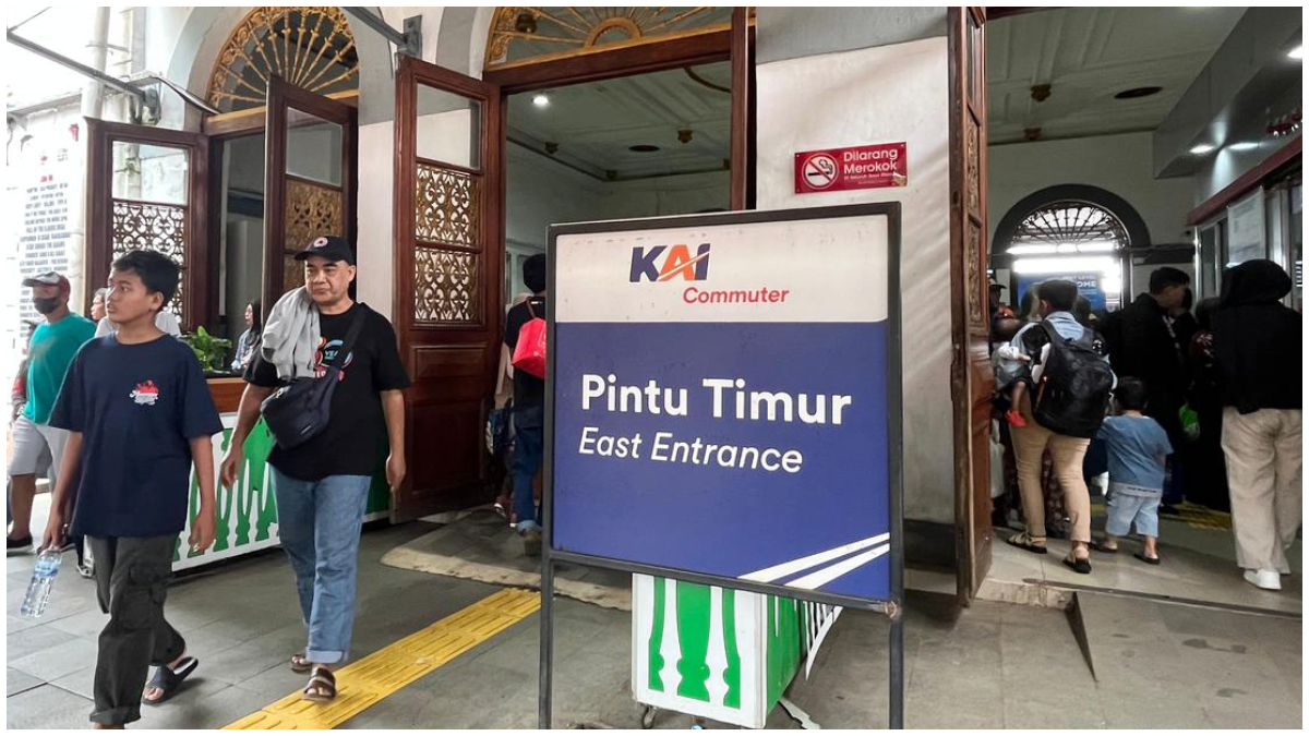 Kondisi terkini pintu Timur Stasiun Bogor