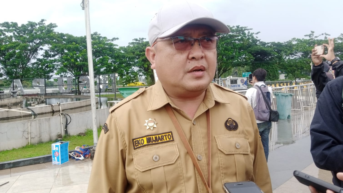 Kepala Dinas Perumahan dan Kawasan Permukiman (DPKPP) Eko Mujiarto saat menyampaikan keterangan kepada wartawan.