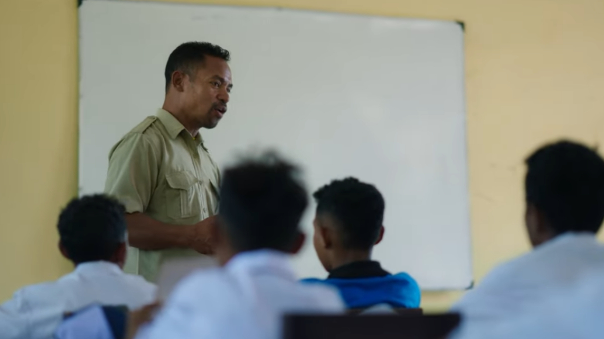 Ilustrasi guru yang mengajar di kelas