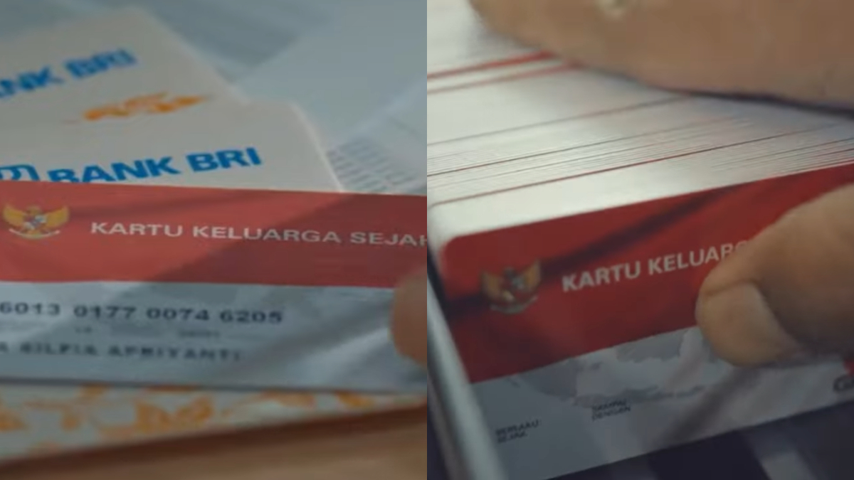 Ilustrasi kartu KKS Merah Putih untuk pencarian Bansos