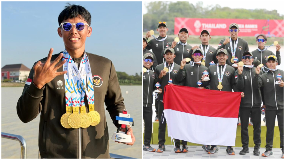 Atlet asal Kota Bogor, Yuda Firmansyah saat meraih empat medali di SEA Games Thailand.