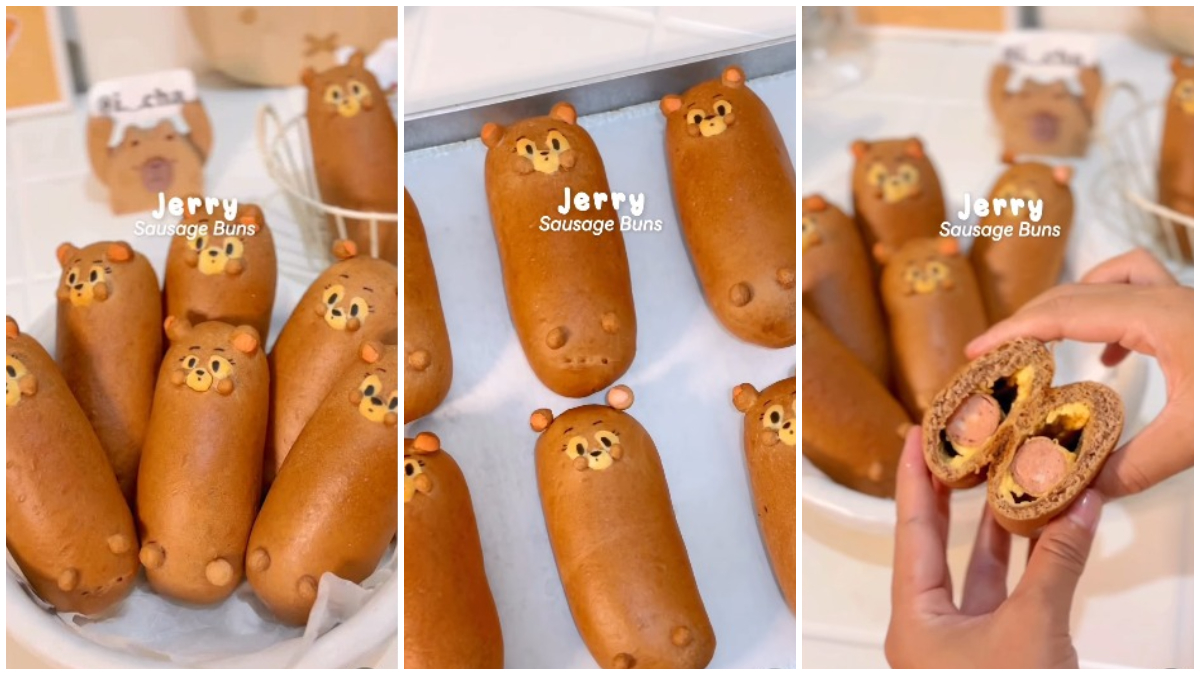 Jerry Sausage Buns, kreasi roti unik dari Instagram @i._.cha