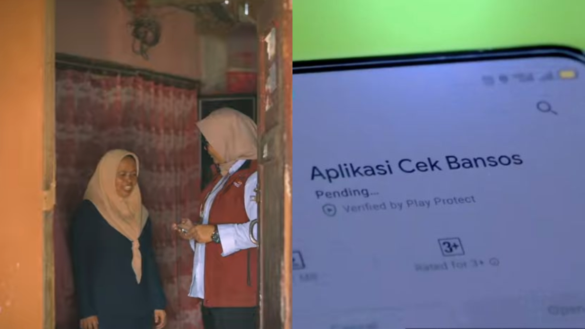 Ilustrasi pendataan KPM dan aplikasi Cek Bansos