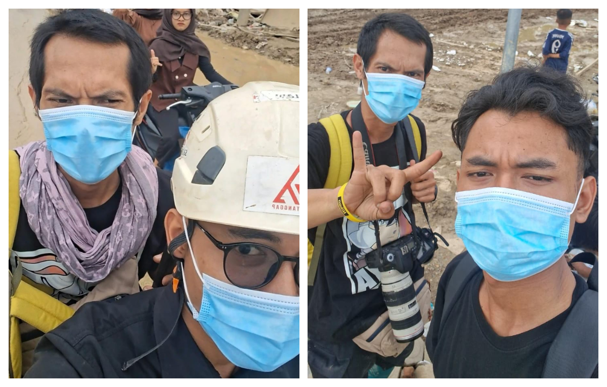 Tim ekspedisi Radar Bogor saat berada di Kabupaten Aceh Tamiang.