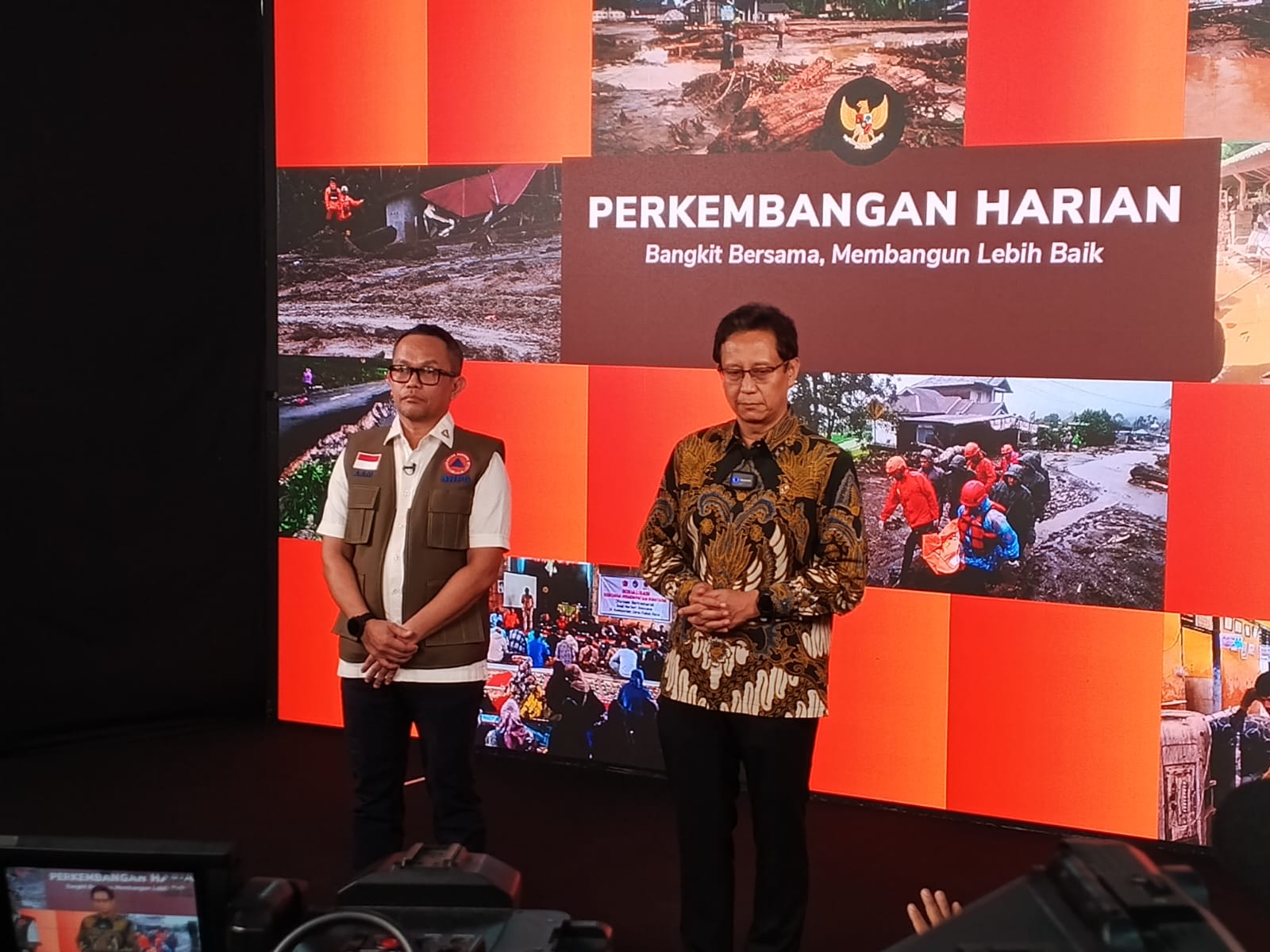 Konferensi Pers Pemerintah Indonesia terkait Perkembangan Harian Bencana Sumatera.