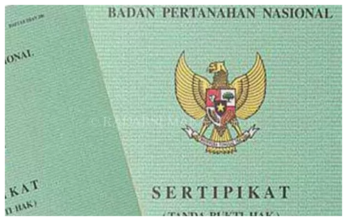 Ilustrasi Sertifikat Tanah.