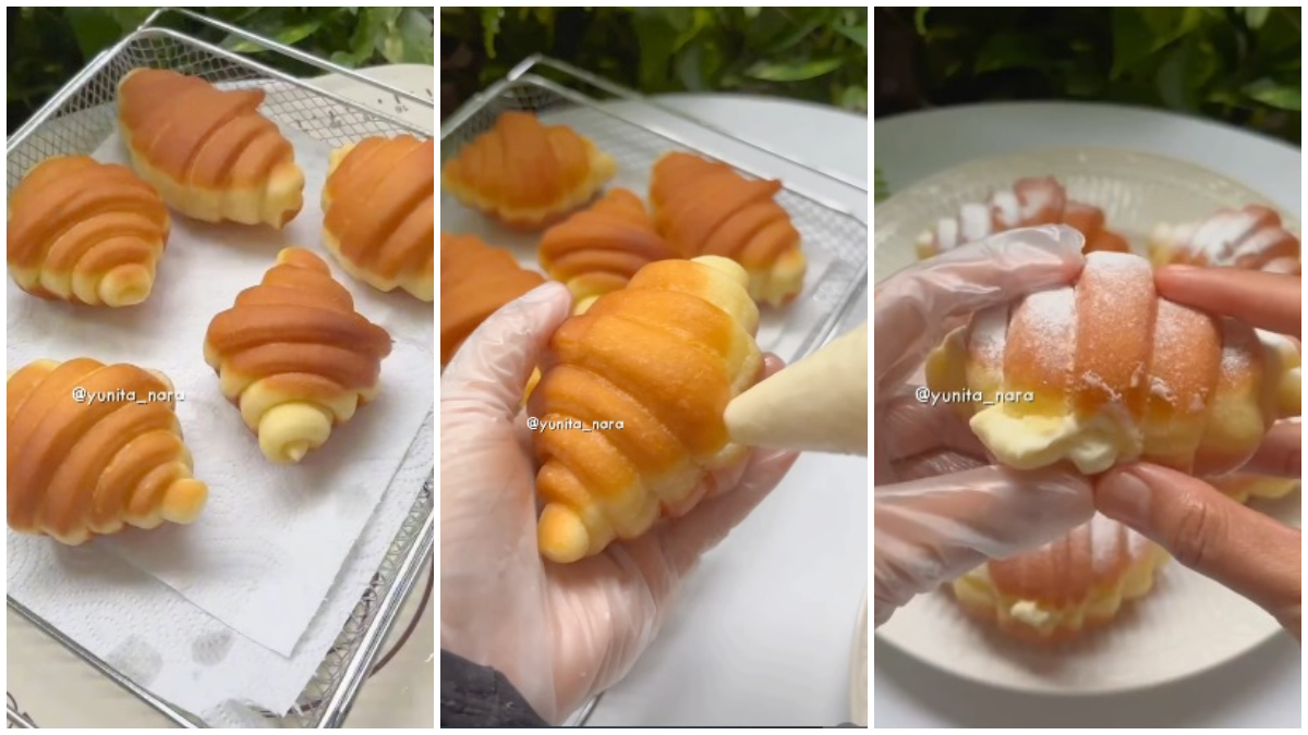 Kreasi Donat berbentuk Croissant dari Instagram @yunita__nara