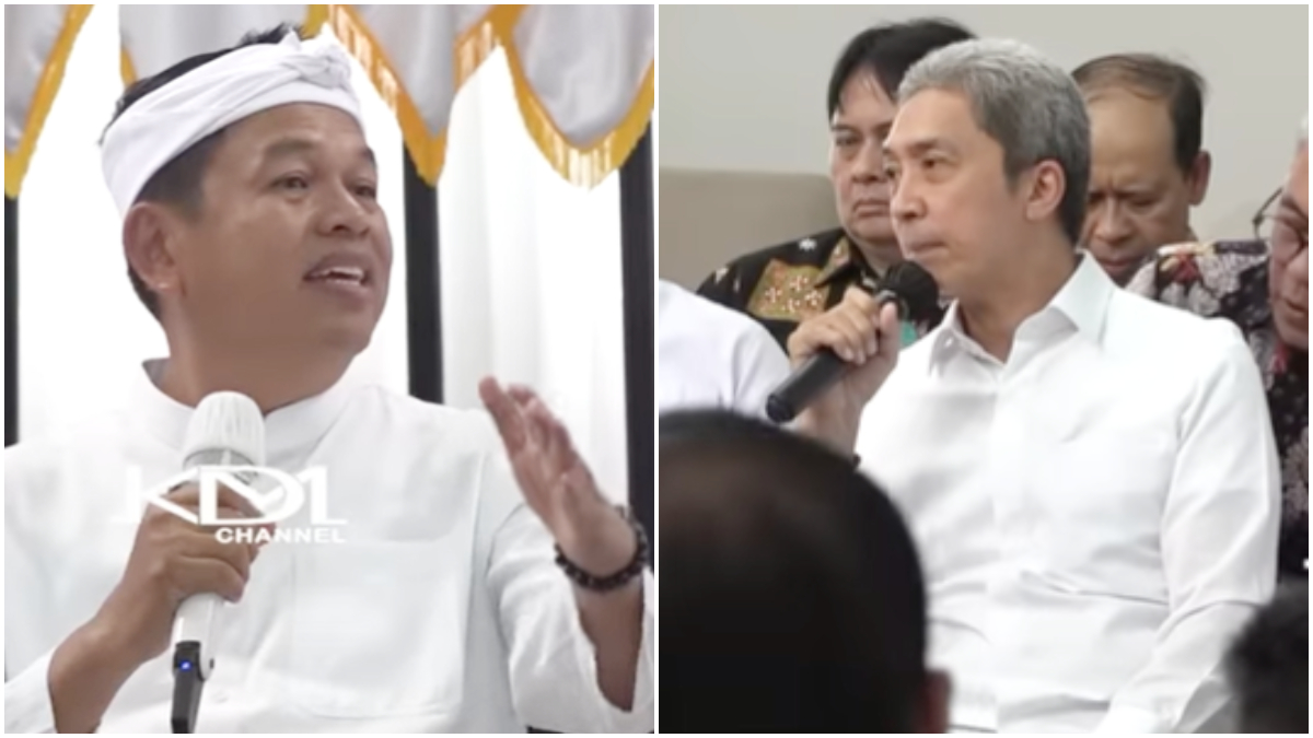 Wali Kota Bogor Dedie A Rachim saat hadir dalam rapat yang dipimpin Gubernur Jawa Barat Dedi Mulyadi.