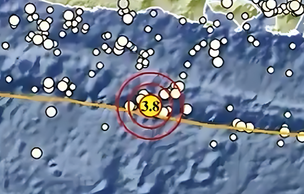 Gempa dengan magnitudo 3,8 guncang barat daya Jember, Jawa Timur, Senin 12 Januari 2026.