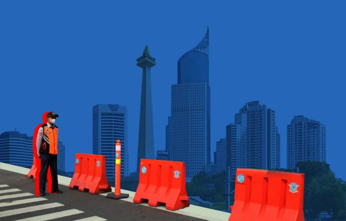 Mulai hari ini, pembongkaran tiang monorel yang mangkrak di Jalan HR Rasuna Said, Jakarta Selatan.