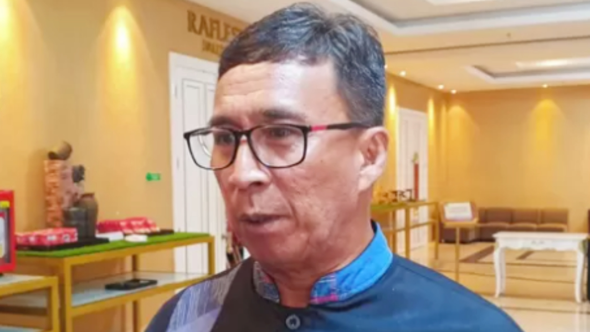 Ketua Panitia Seleksi (Pansel) Direksi Perumda Tirta Pakuan Kota Bogor Hanafi saat menyampaikan keterangan.