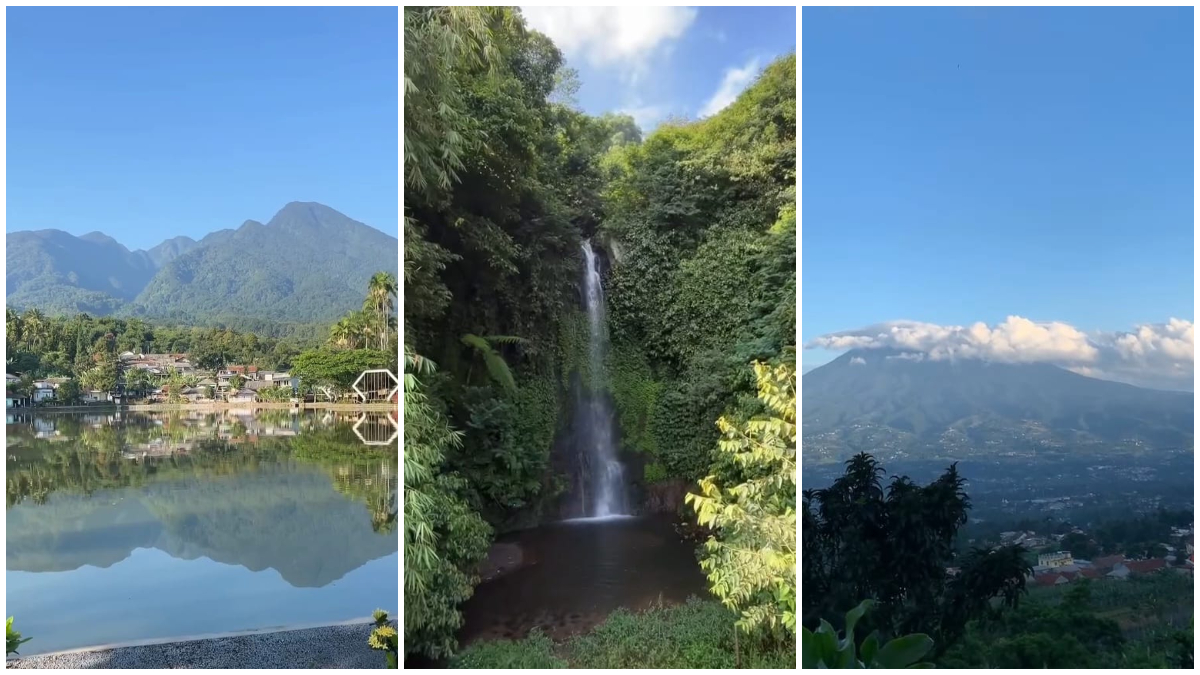 Pemandangan pegunungan dan danau di Bogor yang bisa jadi pilihan untuk spot healing menikmati waktu luang.