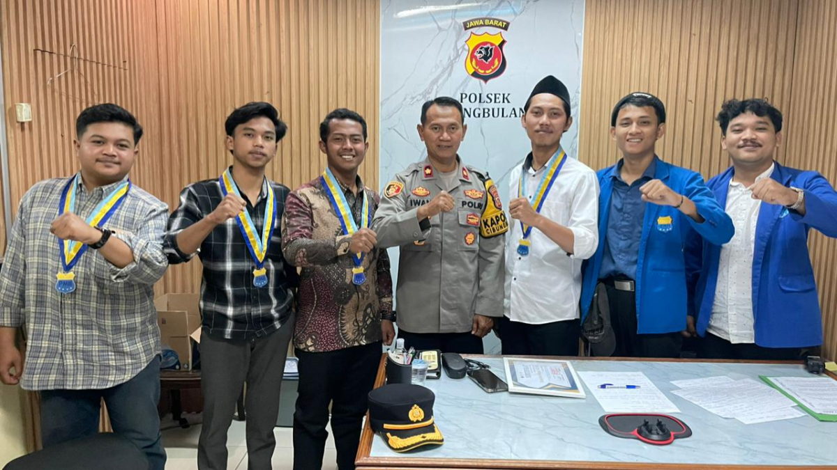 PMII INAIS bersama Kapolsek Cibungbulang Kompol Iwan Wahyudi di Mapolsek Cibungbulang, Kabupaten Bogor, Rabu, 14 Januari 2026.