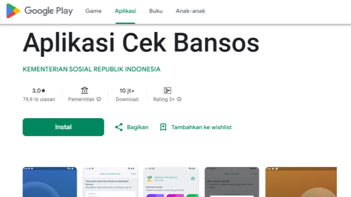Aplikasi Cek Bansos bermanfaat untuk pengajuan bansos secara mandiri dan pembaruan data.