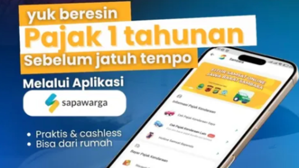 Membayar pajak kendaraan bermotor di Jawa Barat bisa melalui aplikasi Sapa Warga.