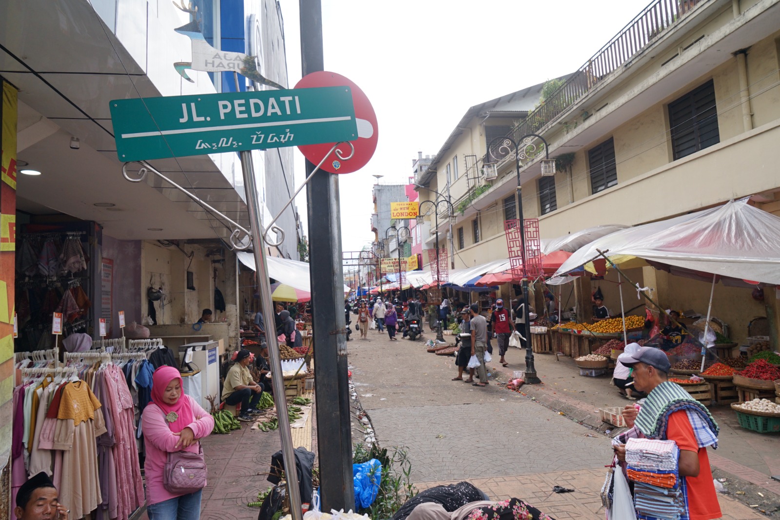 Kodisi lapak PKL di Jalan Pedati Pasar Bogor, Kota Bogor.