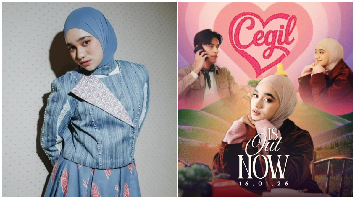 Nabila Taqiyyah dalam promosi single lagu berjudul Cegil.
