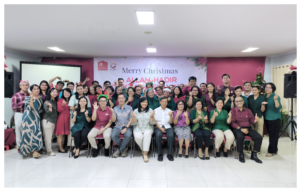 Keluarga besar  RS Melania Bogor, saat perayaan natal 2025.