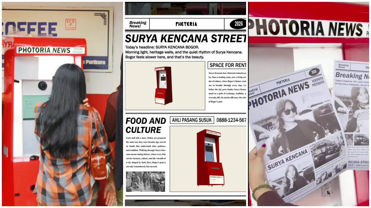 Photobooth koran viral di Pena Lama Coffeem Suryakencana, Kota Bogor.