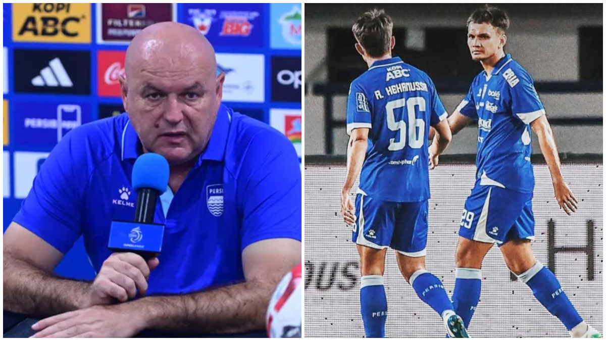 Pelatih Persib Bojan Hodak dan Hehanussa bersaudara.