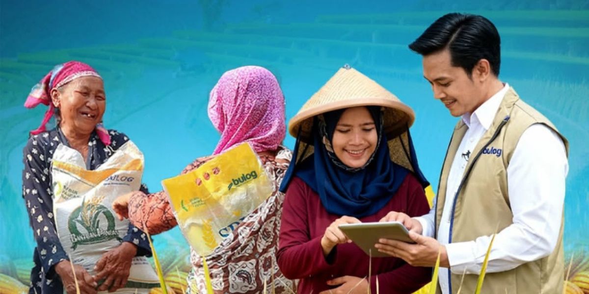 Ilustrasi penyaluran bansos beras kepada KPM.