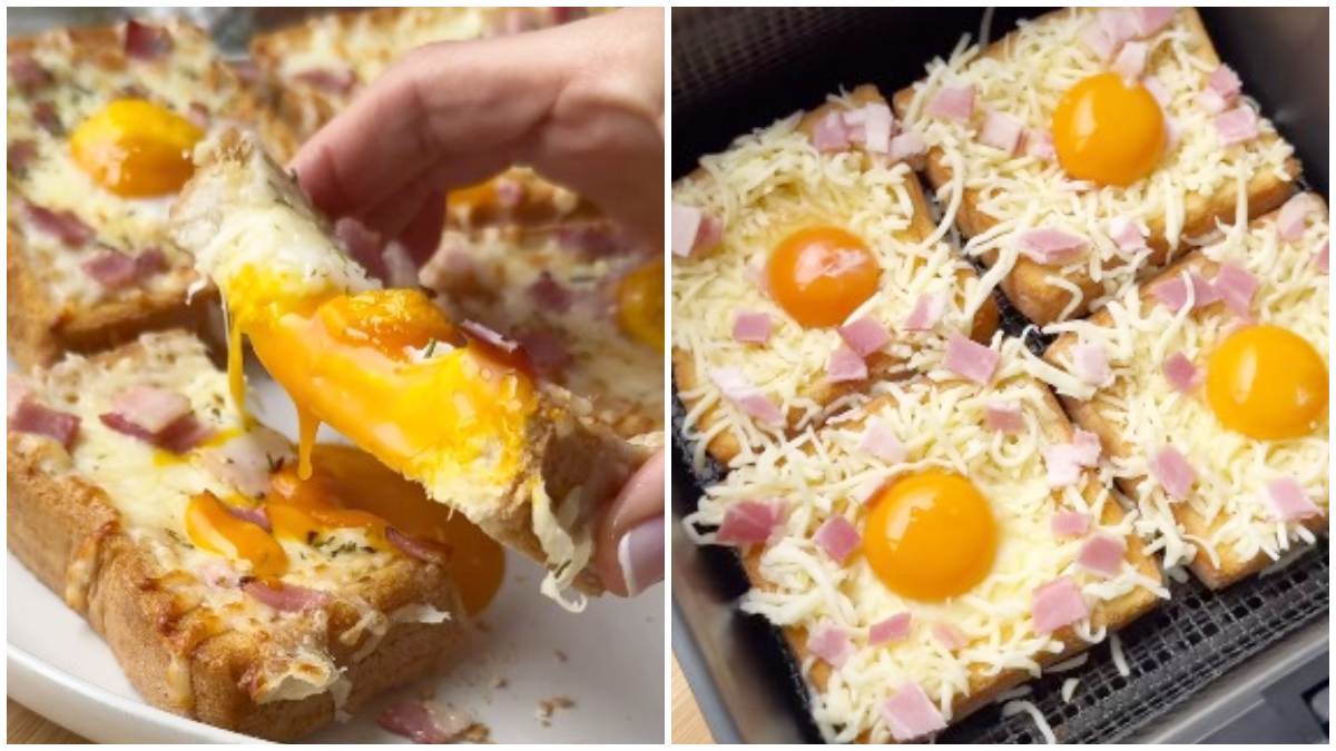 Resep&nbsp;Roti Telur Bacon Air Fryer yang praktis dan lezat dari Instagram @latoneira.&nbsp;