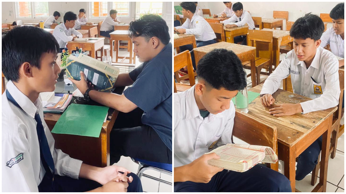 Siswa SMP ITA el MaMur saat mengikuti program tahfidz.