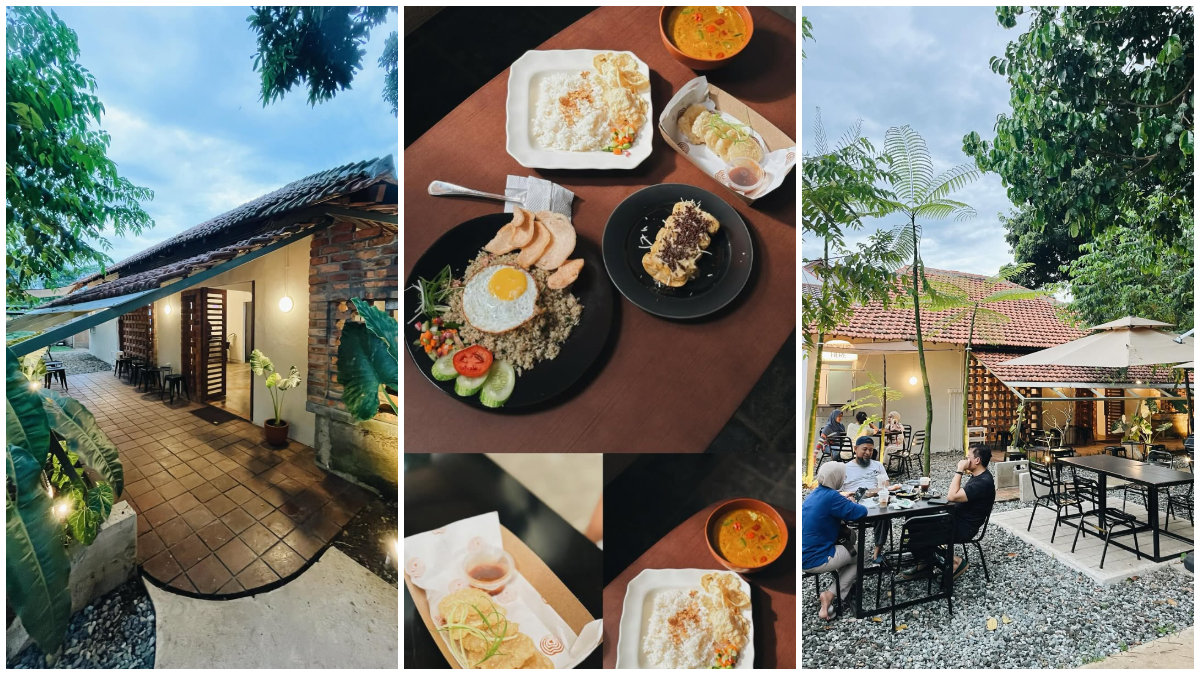 Suasana Halaman Bhumi, coffeeshop di kawasan Manunggal, Bogor, yang mengusung konsep rumah lama.