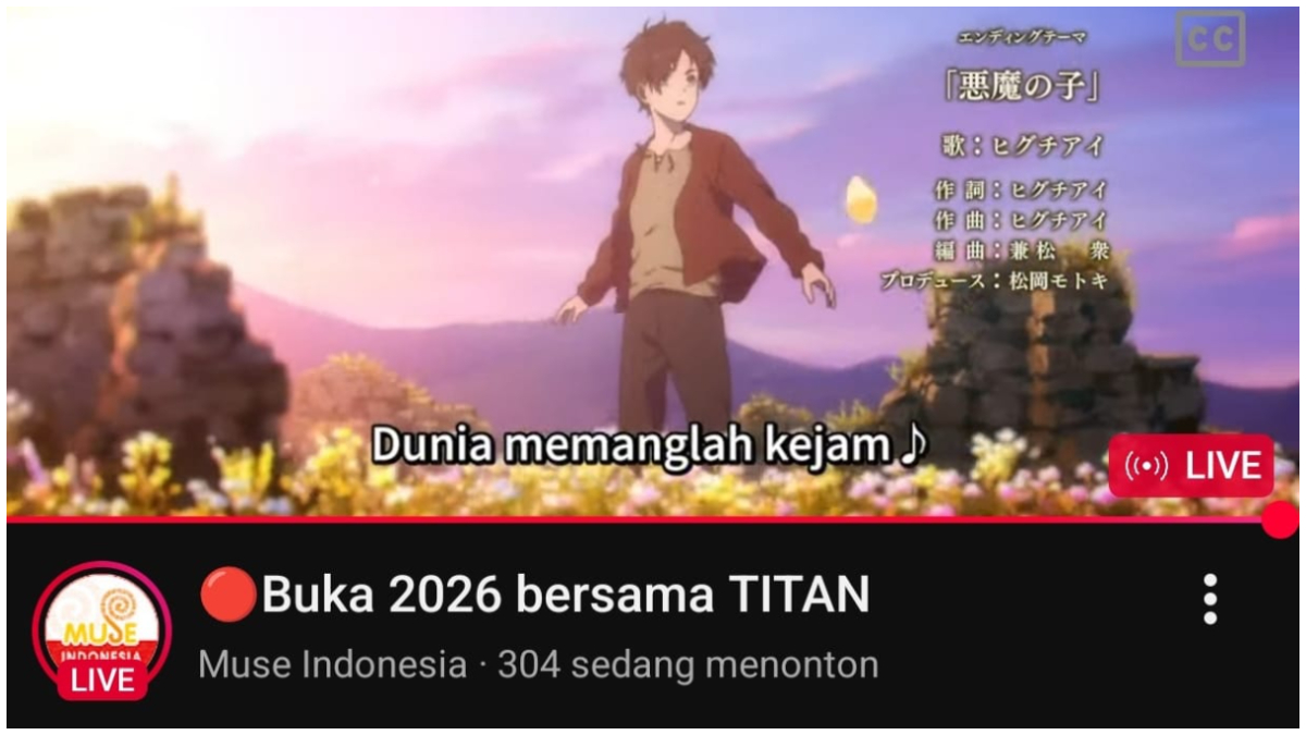 Muse Indonesia menayangkan anime Attack on Titan.