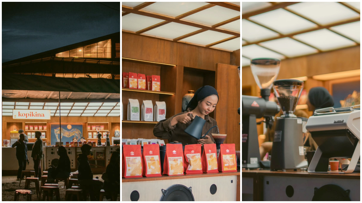 Suasana pop up booth Kopi Kina di Bogor.