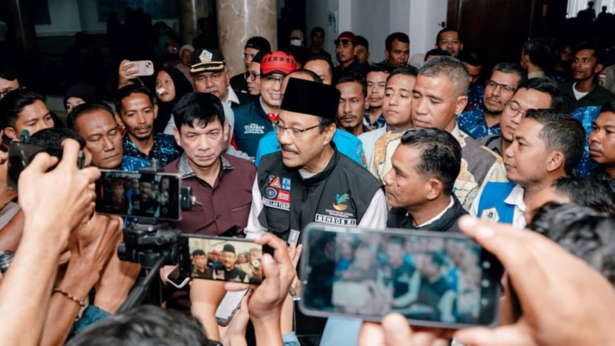 Ilustrasi mensos saat menyampaikan terkait bansos.