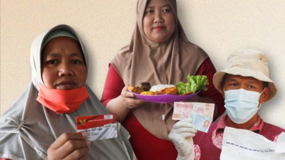 Ilustrasi Keluarga Penerima Manfaat (KPM) bansos PKH BPNT.