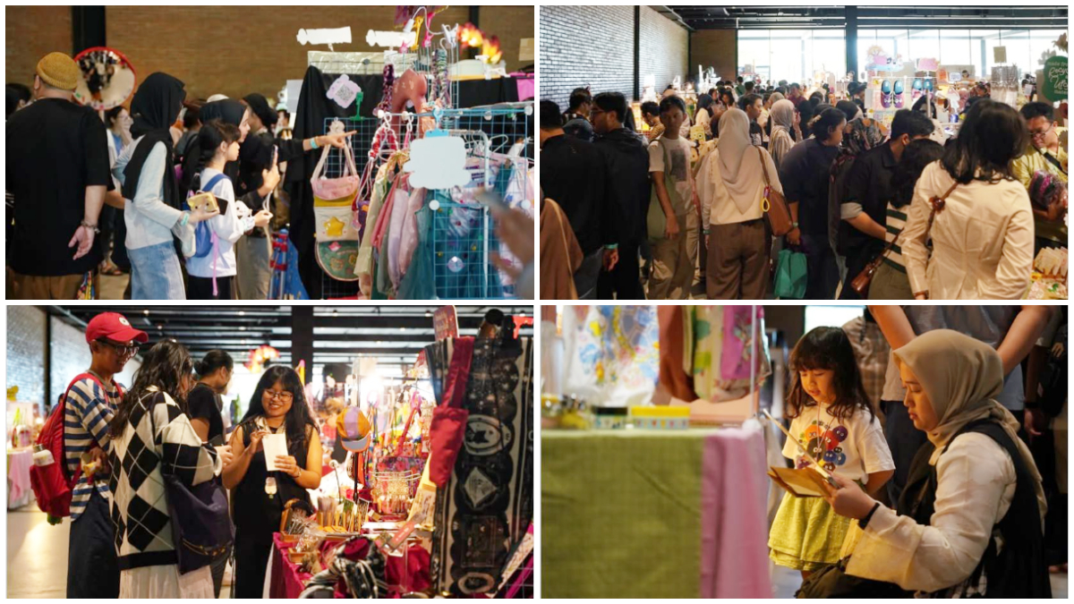 Suasana aktivitas pengunjung di creative market Artket.
