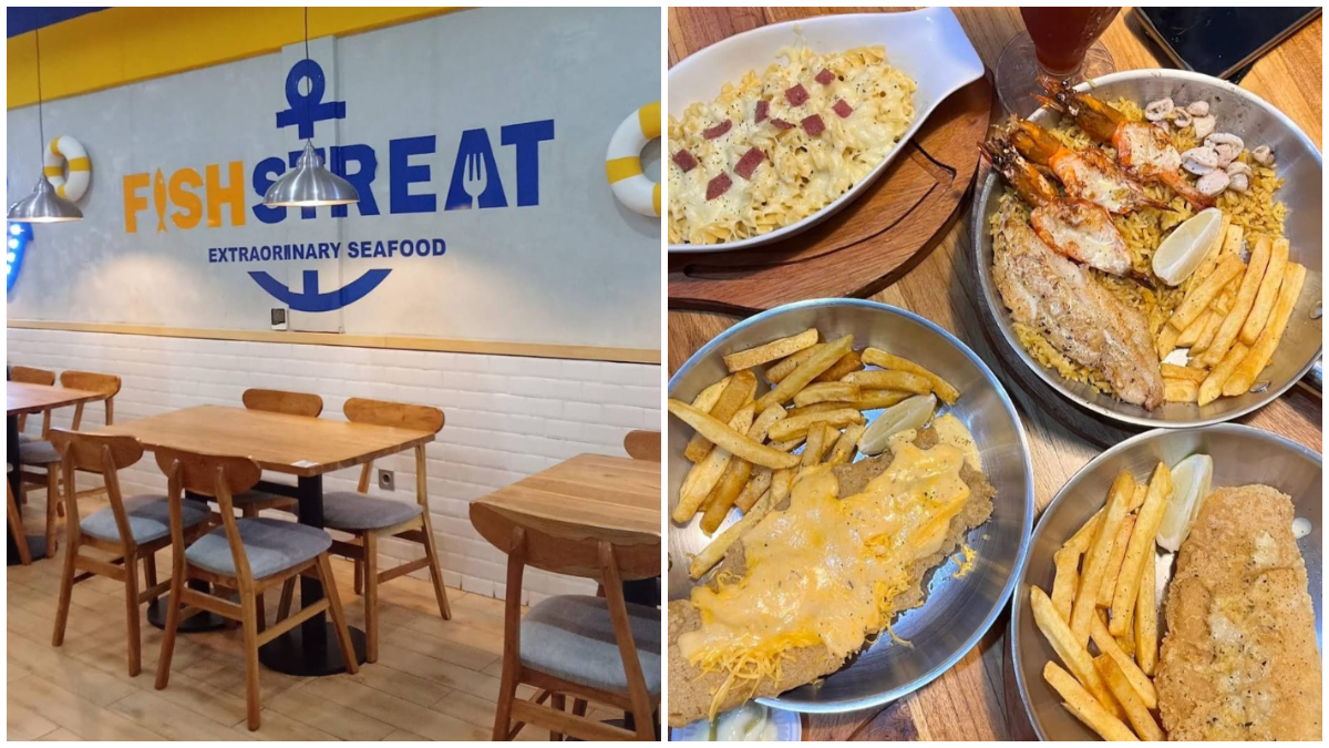 Sajian cheese bomb fish and chips di Fish Streat Bogor.