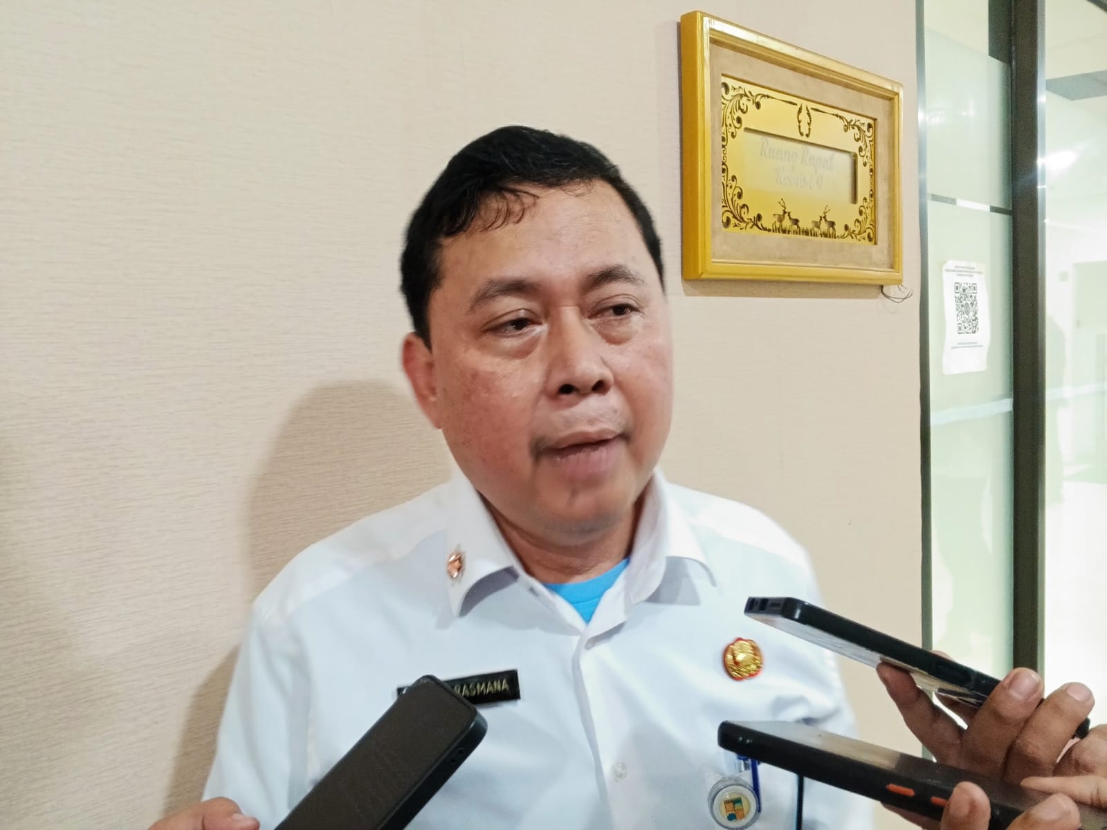 Kepala Dispora Kota Bogor, Anas S. Rasmana, usai Rapat Kerja bersama Komisi IV DPRD Kota Bogor.