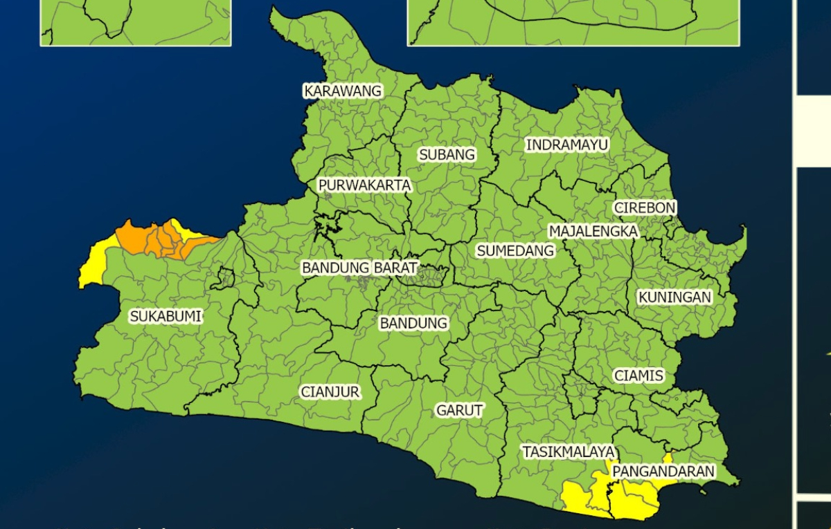 Prakiraan cuaca Jawa Barat, Rabu 28 Januari 2026.