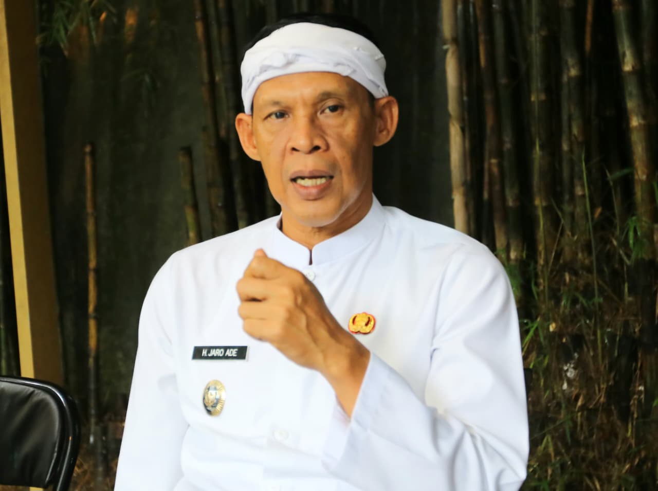 Wakil Bupati Bogor, Ade Ruhandi saat dimintai keterangan Radar Bogor di Graha Pena, Kamis 29 Januari 2026.