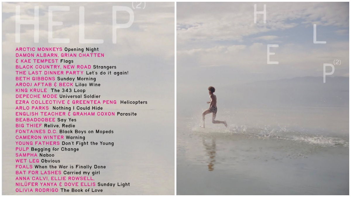Poster promosi album HELP(2) dari War Child Records.