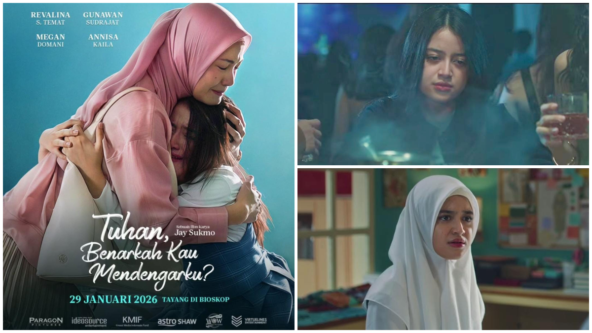 Poster dan cuplikan adegan Film Religi Tuhan, Benarkah Kau Mendengarku?