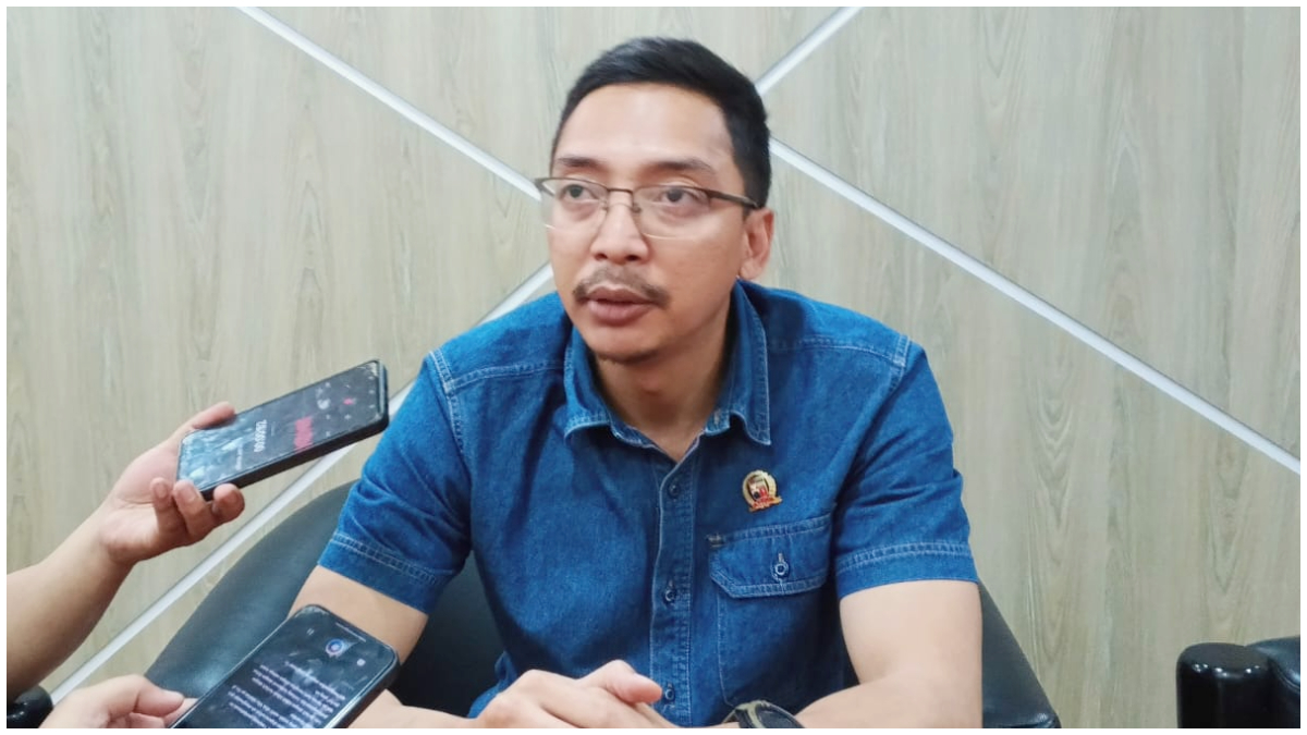 Ketua Komisi IV DPRD Kota Bogor, Fajar Muhamad Nur usai rapat kerja bersama Dispora Kota Bogor.