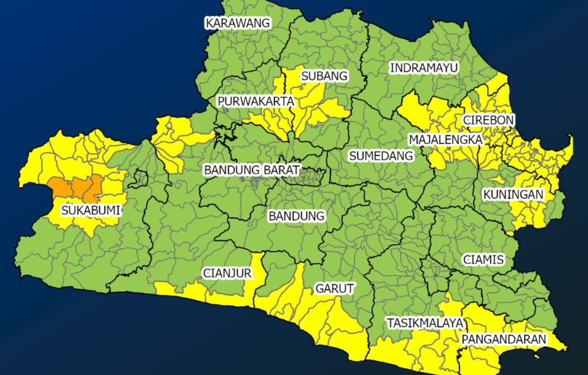 Prakiraan cuaca di Jawa Barat.