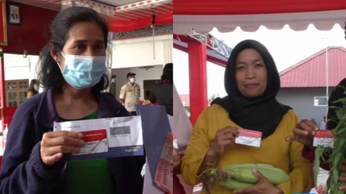 Ilustrasi: Penyaluran bantuan sosial (bansos) kepada para penerima manfaat atau KPM.